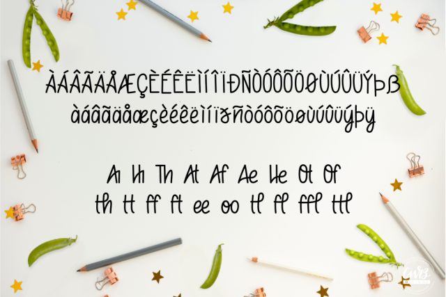 Easy Peasy Banner Accents & Ligatures